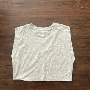 Aerie Offline Cropped Tank - Med - Light Grey